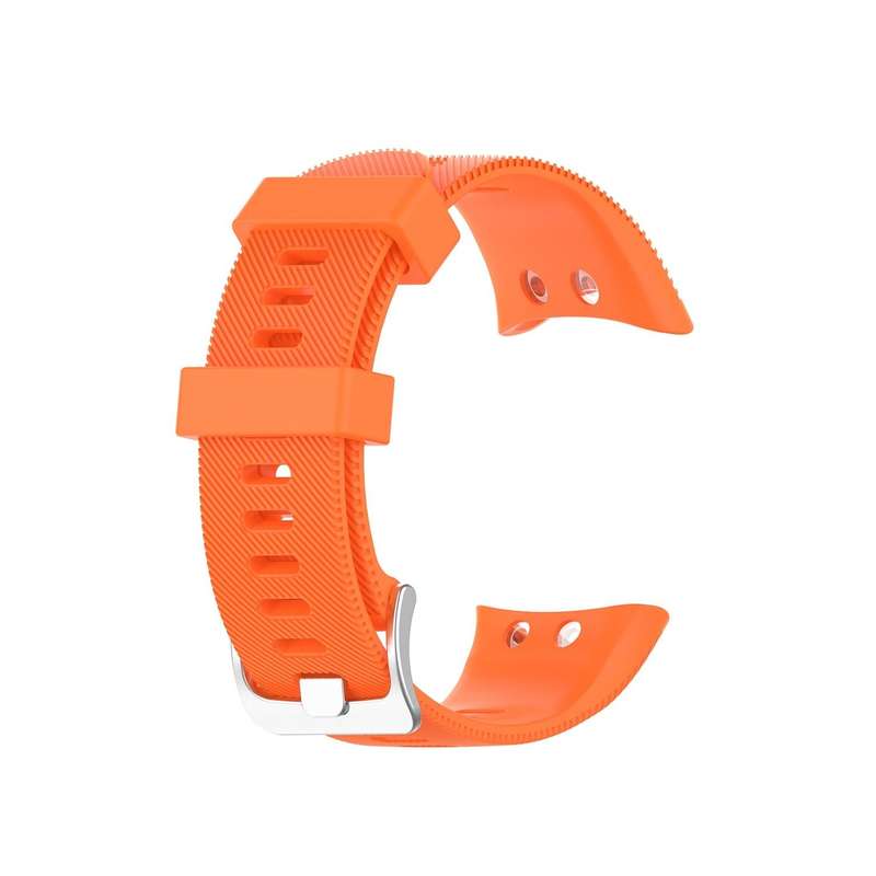 For Garmin Forerunner 45 / Forerunner 45S Universal Twill Solid Color Silicone Watch Band(Orange)