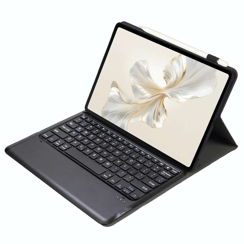 For Honor Pad 9 AH19 TPU Ultra-thin Detachable Bluetooth Keyboard Tablet Leather Case(Black)