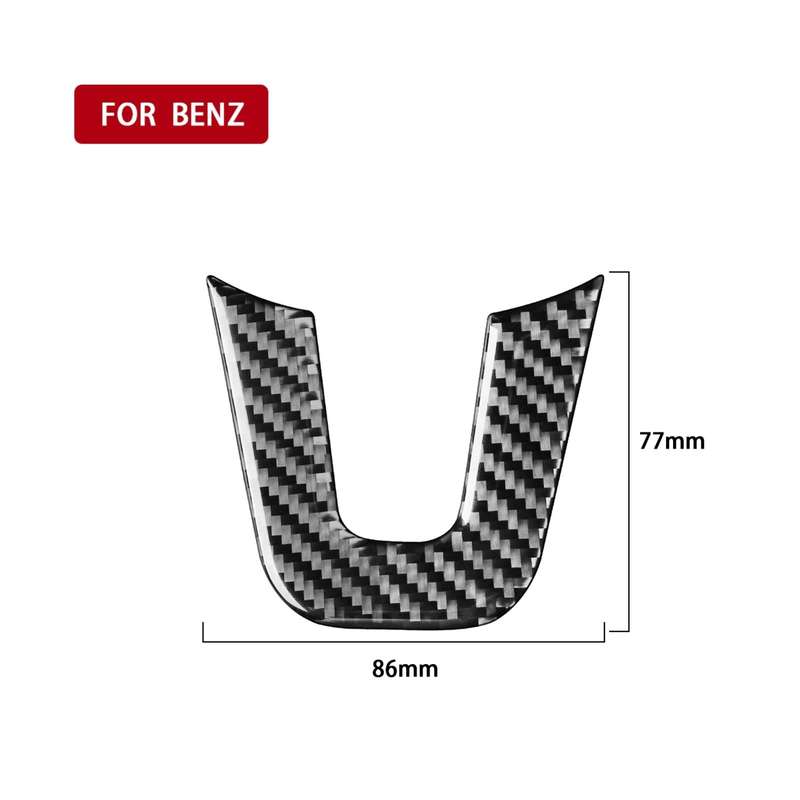 Carbon Fiber Car Steering Wheel U-shaped Decorative Sticker for Mercedes-Benz B-Class 2019 / GLB ...