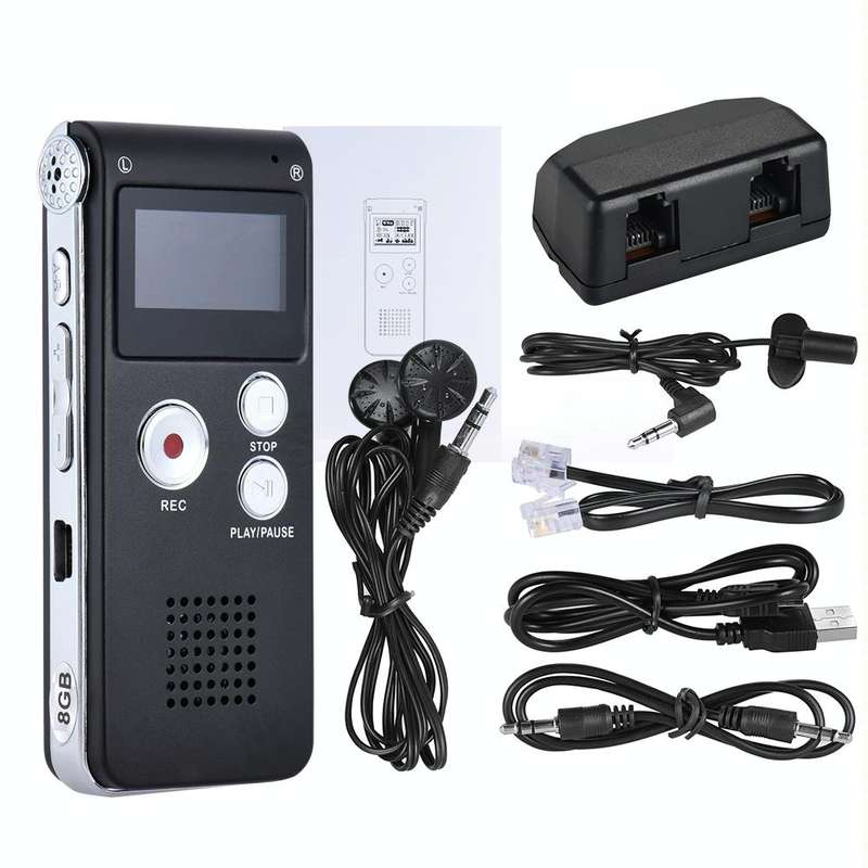 SK-012 16GB USB Dictaphone Digital Audio Voice Recorder with WAV MP3 Player VAR Function(Black)