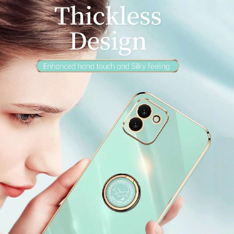 For Samsung Galaxy A03 XINLI Straight Edge 6D Electroplate TPU Phone Case with Ring Holder(White)