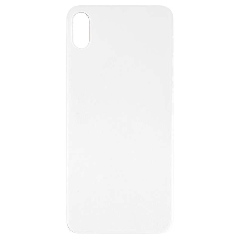 Easy Replacement Big Camera Hole Glass Back Battery Cover with Adhesive for iPhone X(White)