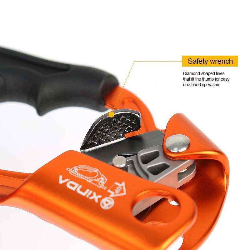 XINDA TP-8606 Outdoor Rock Climbing Aerial Work Anti-fall Handheld Rope Gripper for 8-12mm Diamet...