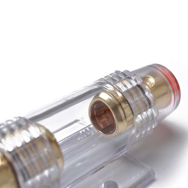 A0299 Car 100 Amp Audio AGU Fuse Holder Fuseholder 4 6 8 Gauge Inline Gold Plated