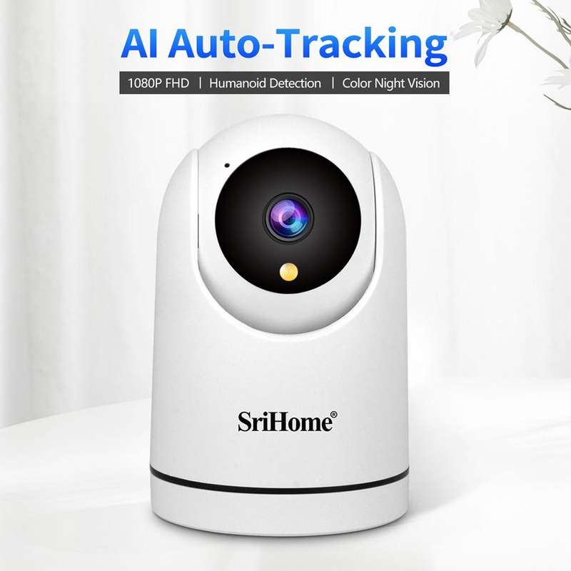 SriHome SH042 2.0MP 1080P HD AI WiFi Pan-tilt Surveillance Camera(US Plug)