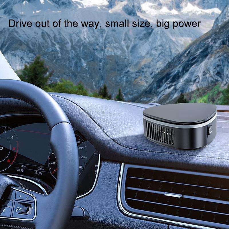 Winter Car Triangle Heater Defrost Electric Heater, Style: 12V Suction Cup