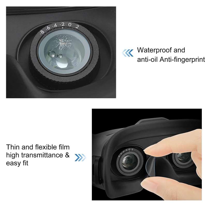 For DJI Goggles 2 2pcs PULUZ Goggles Lens Film(Transparent)