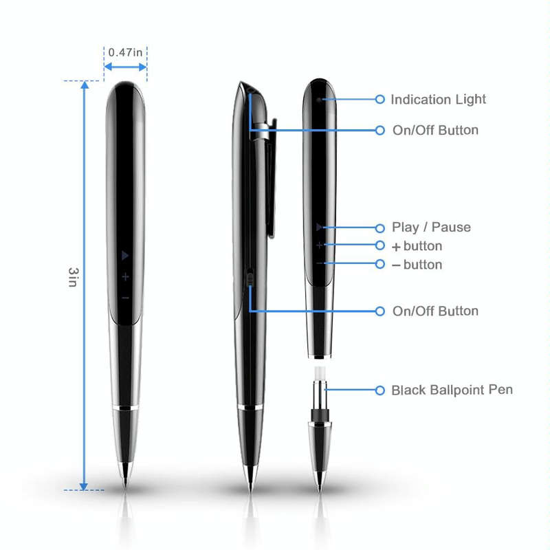 Q9 AI Intelligent High-definition Noise Reduction Conference Recording Pen Voice Control Recorder...
