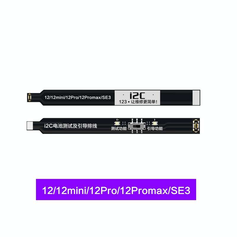 For iPhone 12 mini / 12 / 12 Pro / 12 Pro Max / SE3  i2C Battery Boot Strap Test Flex Cable
