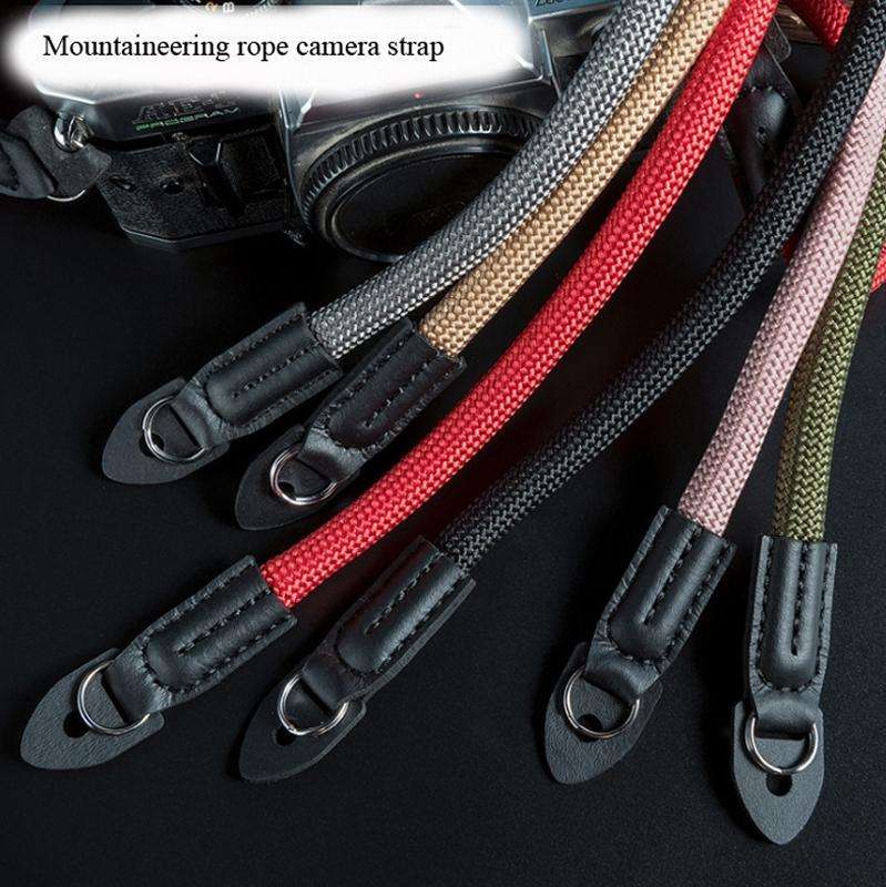 Climbing Rope Camera Strap SLR Camera Retro Wearable Shoulder Strap(Green)