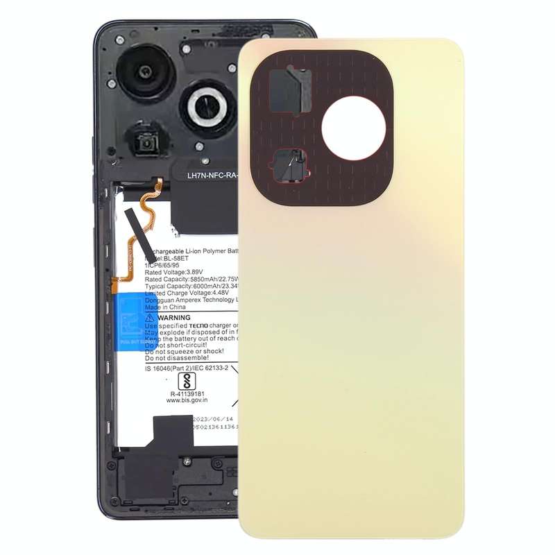 For Infinix Smart 8 Pro Original Battery Back Cover(Gold)