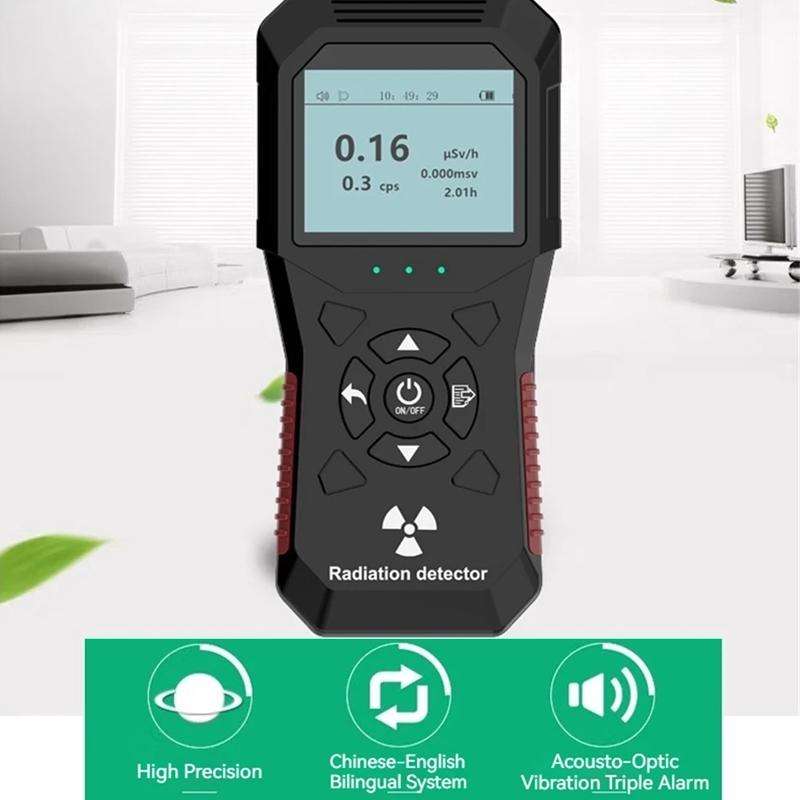 FY803 X-Ray Radiation Meter Alpha Beta Gamma Humidity Nuclear Radiation Detector Rechargeable Rea...