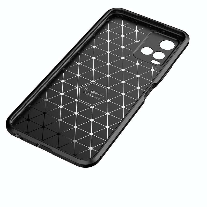 For vivo Y33S Carbon Fiber Texture Shockproof TPU Case(Black)