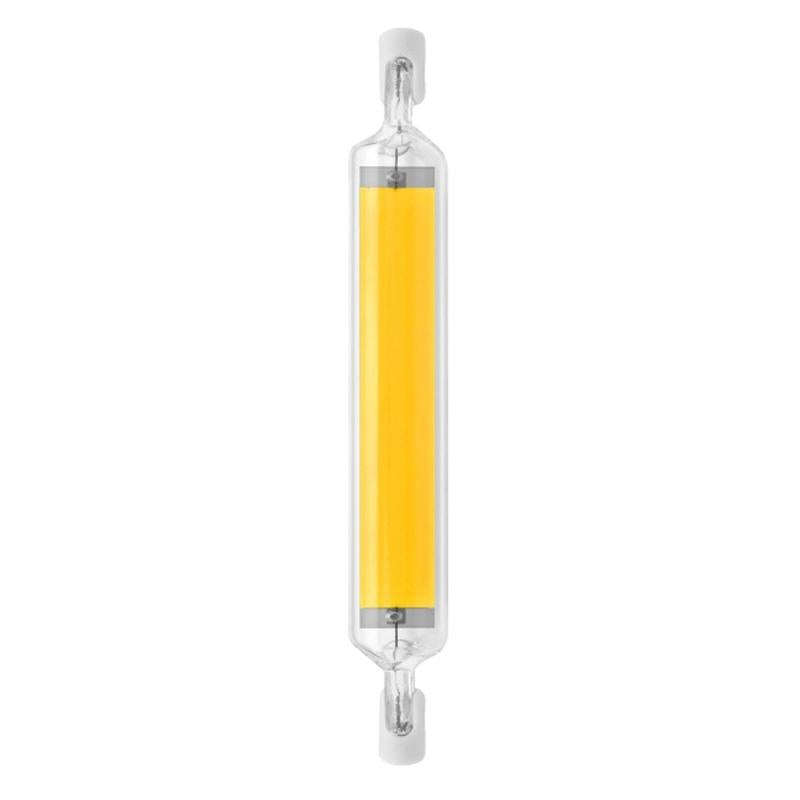 118mm 20W R7S LED COB Dimmer Glass Lamp Double-end Horizontal Plug-in Light(220v Natural White Li...