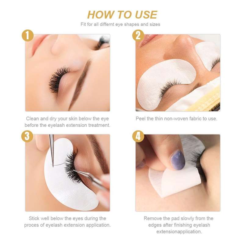50 PCS Paper Patches Eyelash Under Eye Pads Lash Eyelash Extension Paper Patches Eye Tips Sticker...