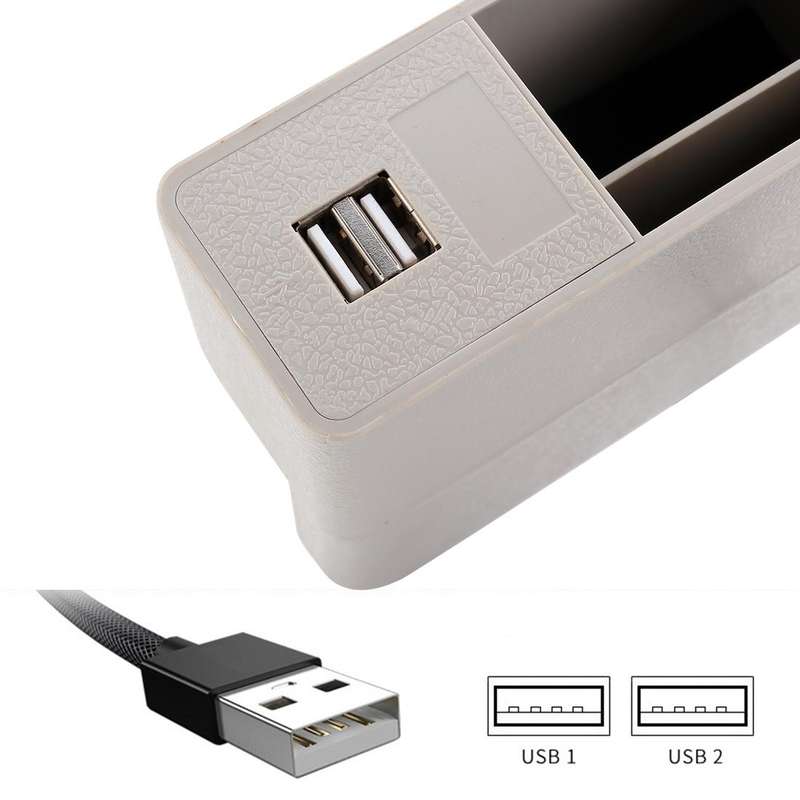 Universal Car Multi-functional Charger Console Side Pocket Seat Gap Side Storage Box, with 2 USB ...
