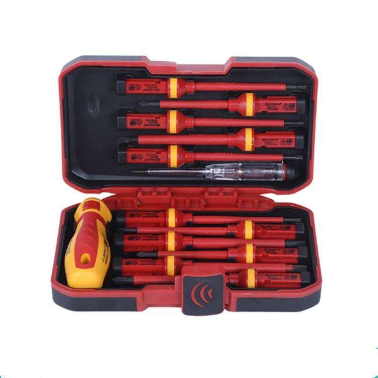 13 in 1 VDE Industrial Telecommunications High Pressure Resistant Screwdriver Set Apple Phone Rep...