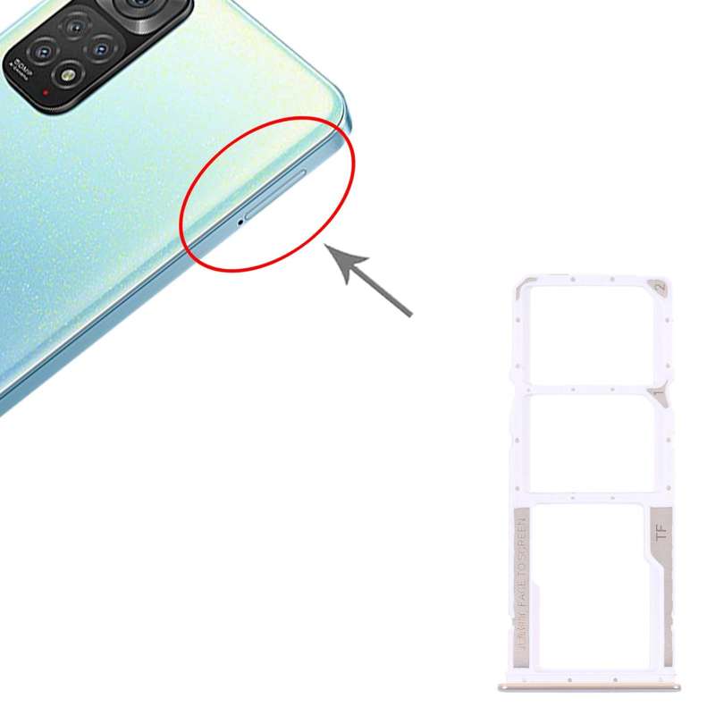 SIM Card Tray + SIM Card Tray + Micro SD card tray for Xiaomi Redmi Note 11 4G / Redmi Note 11S 4...