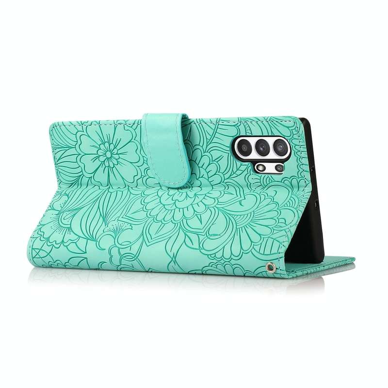 For Samsung Galaxy A32 5G Skin Feel Embossed Sunflower Horizontal Flip Leather Case with Holder &...