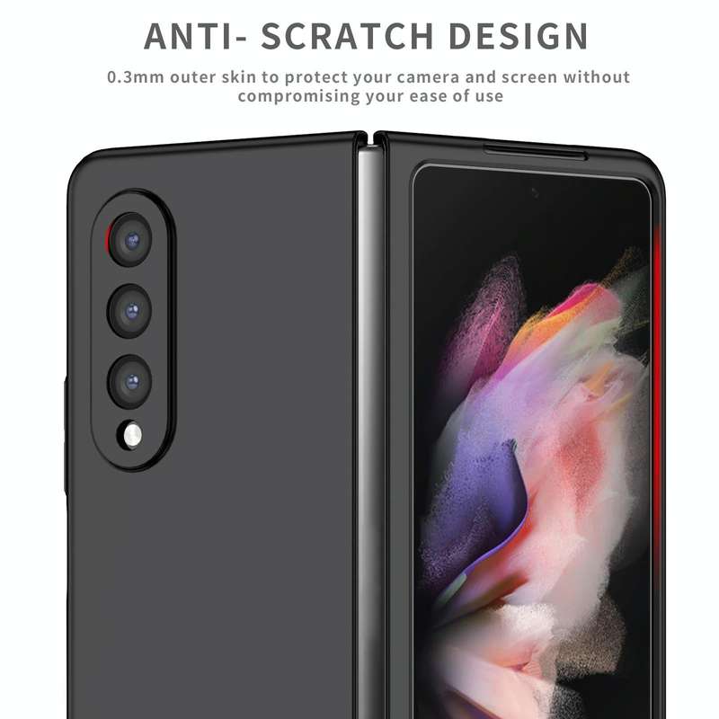 For Samsung Galaxy Z Fold4 Armor Foldable Phone Case(Black)