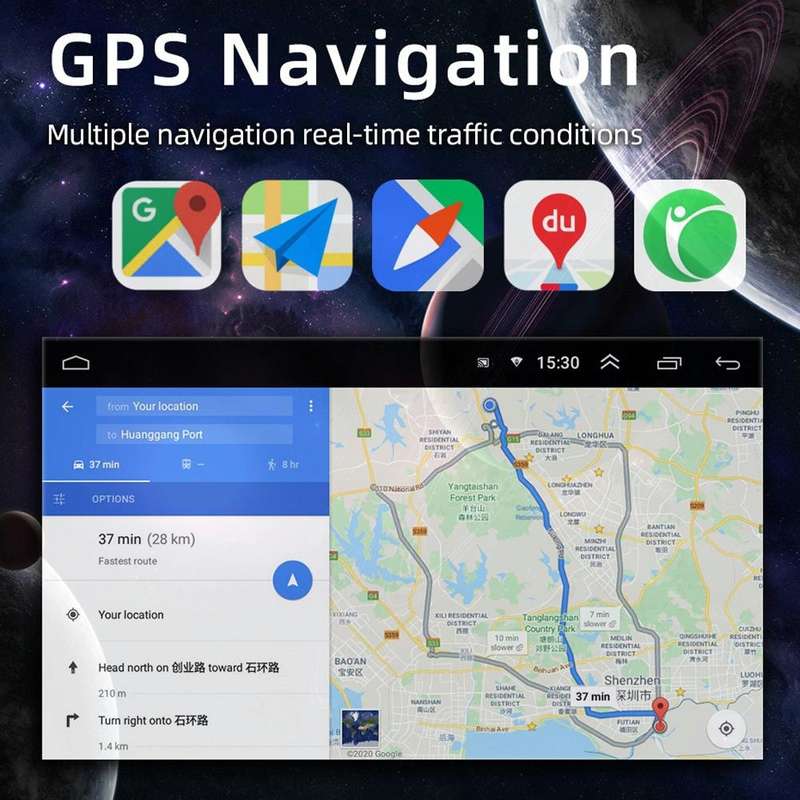 HD 7 inch Single Din Car Android Player GPS Navigation Bluetooth Touch Stereo Radio, Support Mirr...