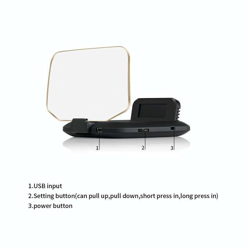 C1 OBD2 + GPS Mode Car HUD Head-up Display Compass / Speed / Water Temperature / Voltage Display ...