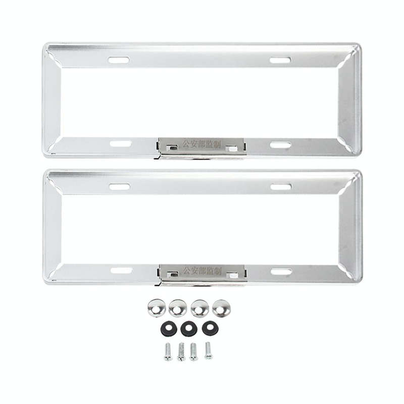 2 PCS Simple and Beautiful Car License Plate Frame Holder Universal License Plate Holder Car Acce...