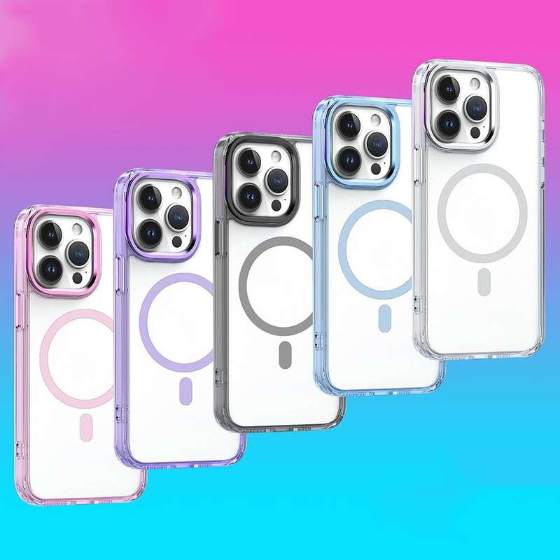 For iPhone XS / X MagSafe Magnetic Clear Phone Case(Sierra Blue)