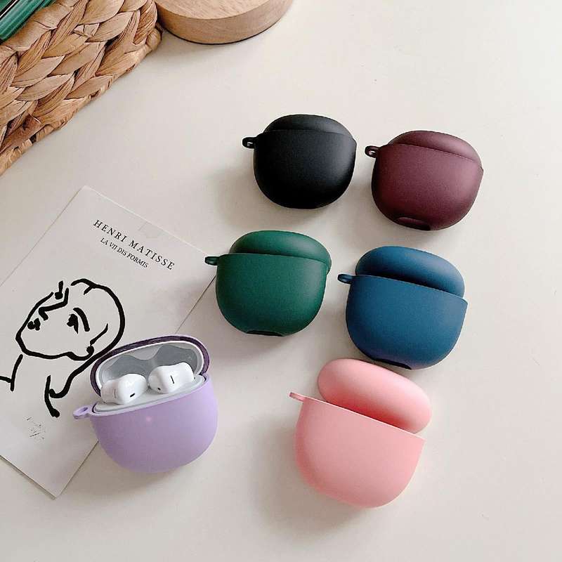 For vivo TWS Air Solid Color PC Frosted Earphone Protective Case(Black)