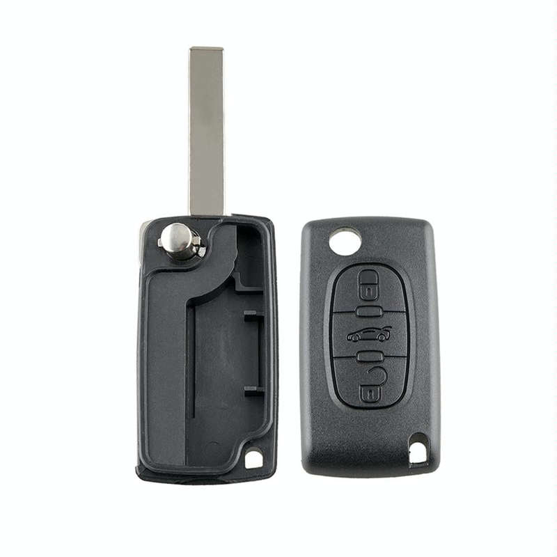 For PEUGEOT Car Keys Replacement 3 Buttons Car Key Case with Grooved, without Holder