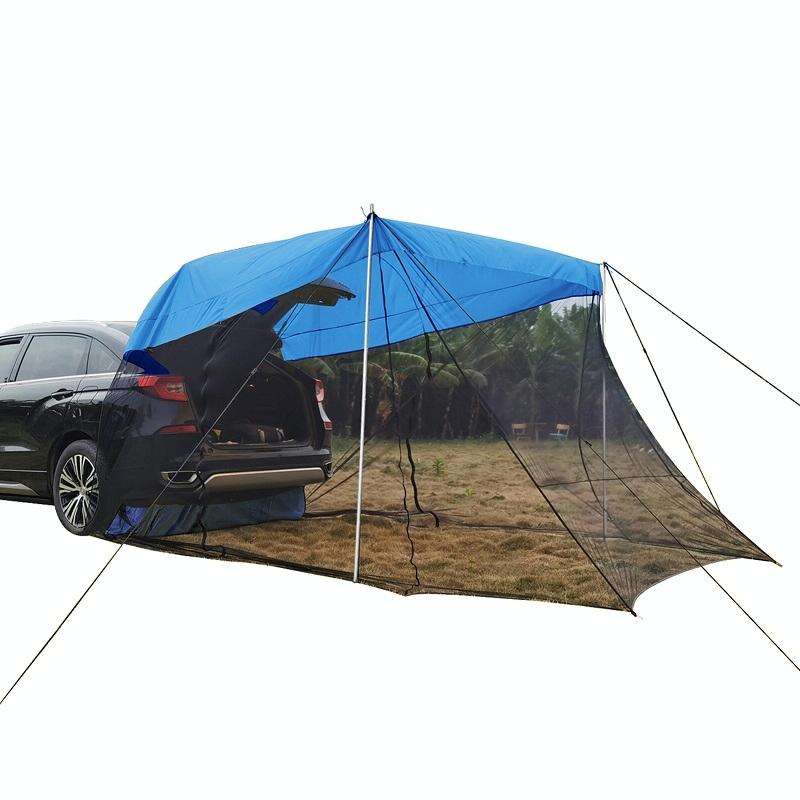 Rear Mosquito Repellent Sun Protection Tent RV Canopy Awning(Blue)