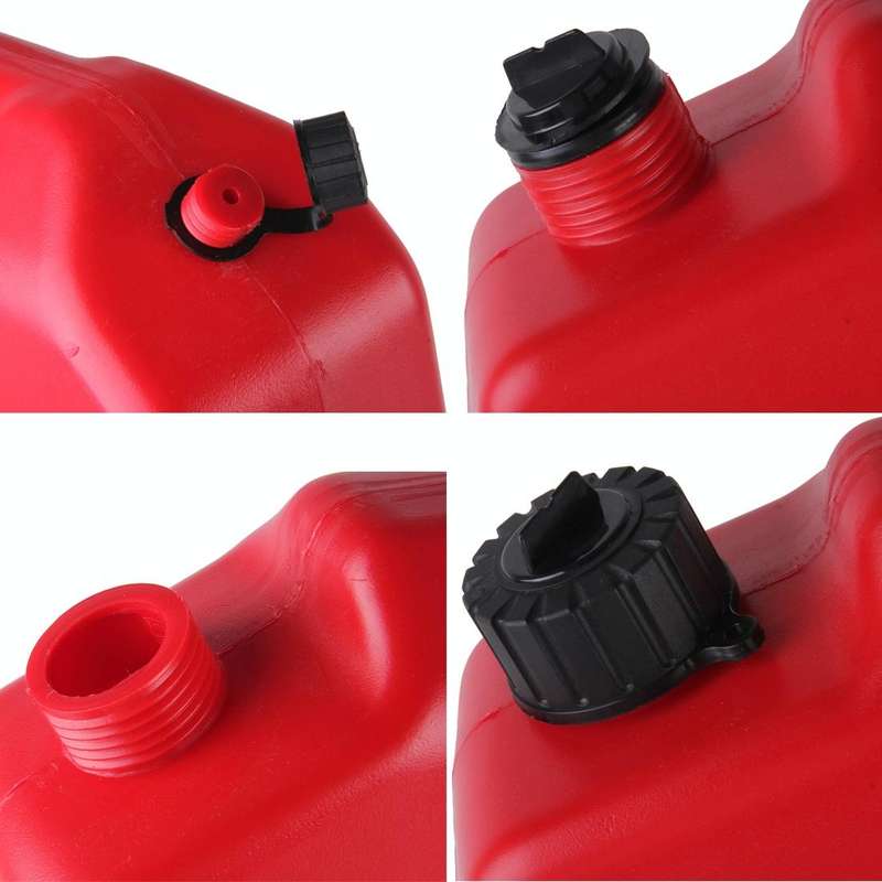 Gasoline Fuel Tanks Plastic 2.6 Gallon 10 Litres Auto Shut Off Fuel Cans Oil Container Emergency ...
