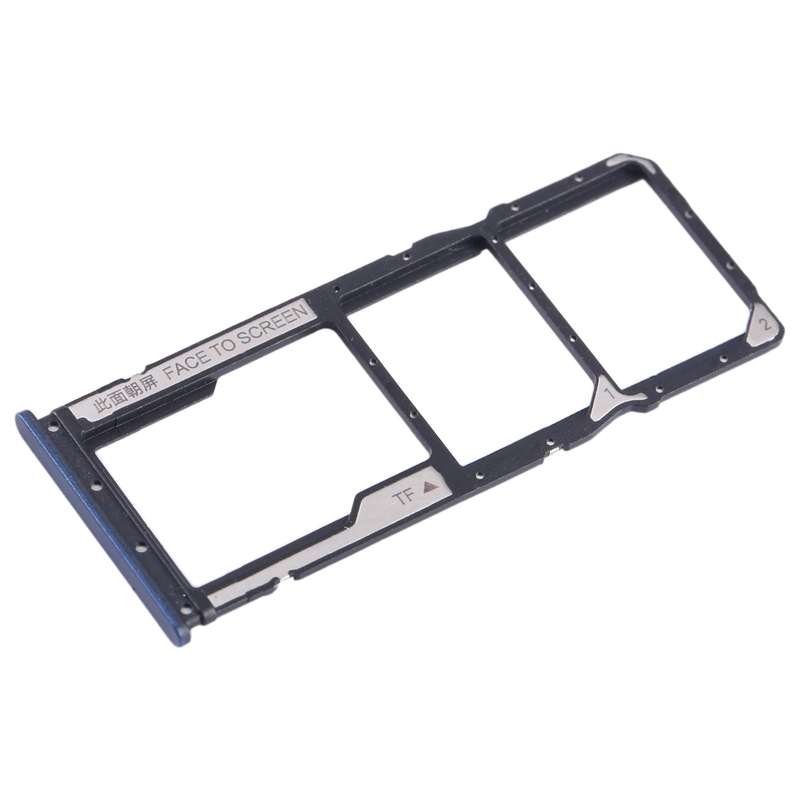 For Xiaomi Poco C55 SIM Card Tray + SIM Card Tray + Micro SD Card Tray (Blue)