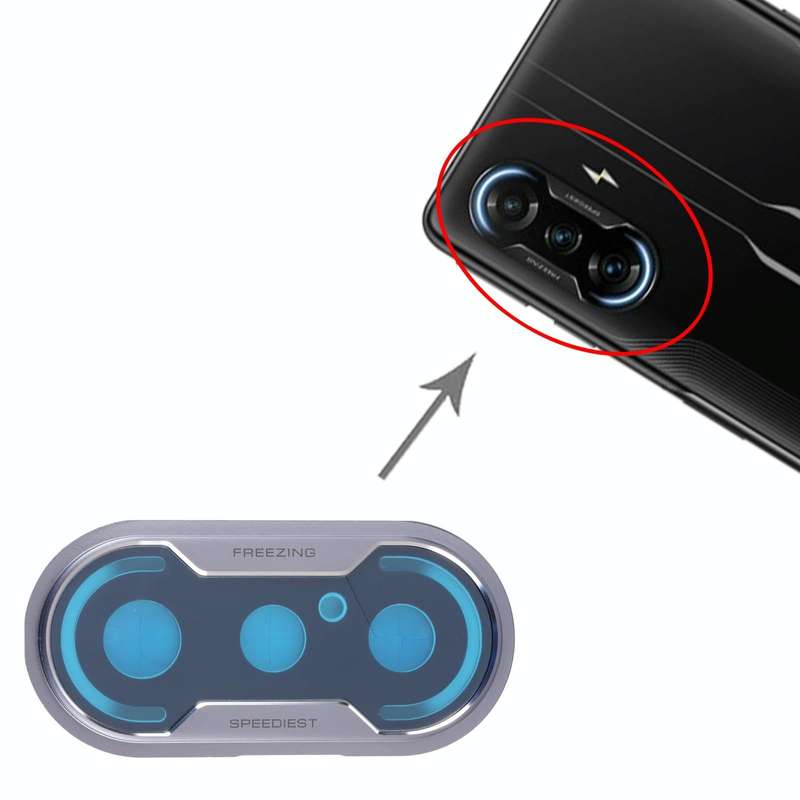 Back Camera Lens Frame for Xiaomi Redmi K40 Gaming / Poco F3 GT M2012K10C, M2104K10AC(Silver)