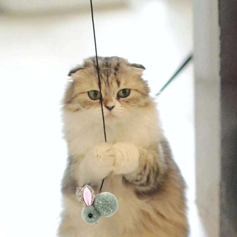 Hanging Door Retractable Cat Teaser Stick Pet Toy(Hanging Mouse)