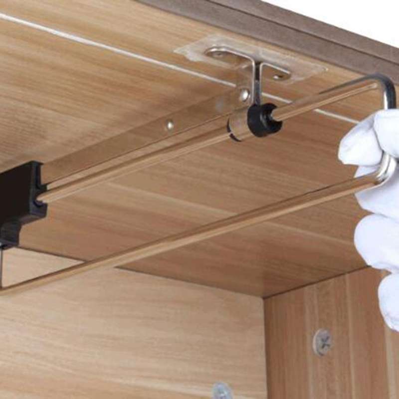 Telescopic Rail Pull-Out Wardrobe Clothes Hanger(25cm)