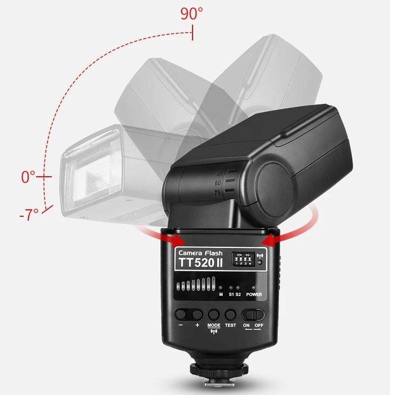 Godox TT520II 433MHZ Wireless 1/300s-1/2000s HSS Flash Speedlite Camera Top Fill Light for Canon ...