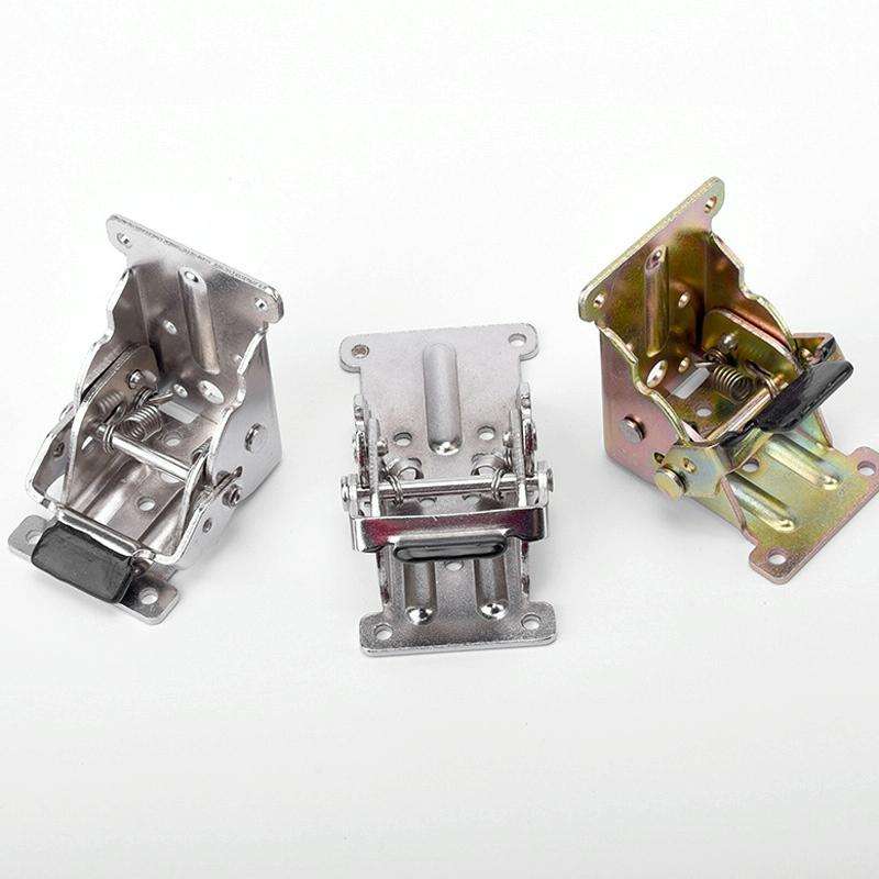 Collapsible Hinge Furniture Table Splicing Hardware With 10 Screws, Model: 90 Degree Copper