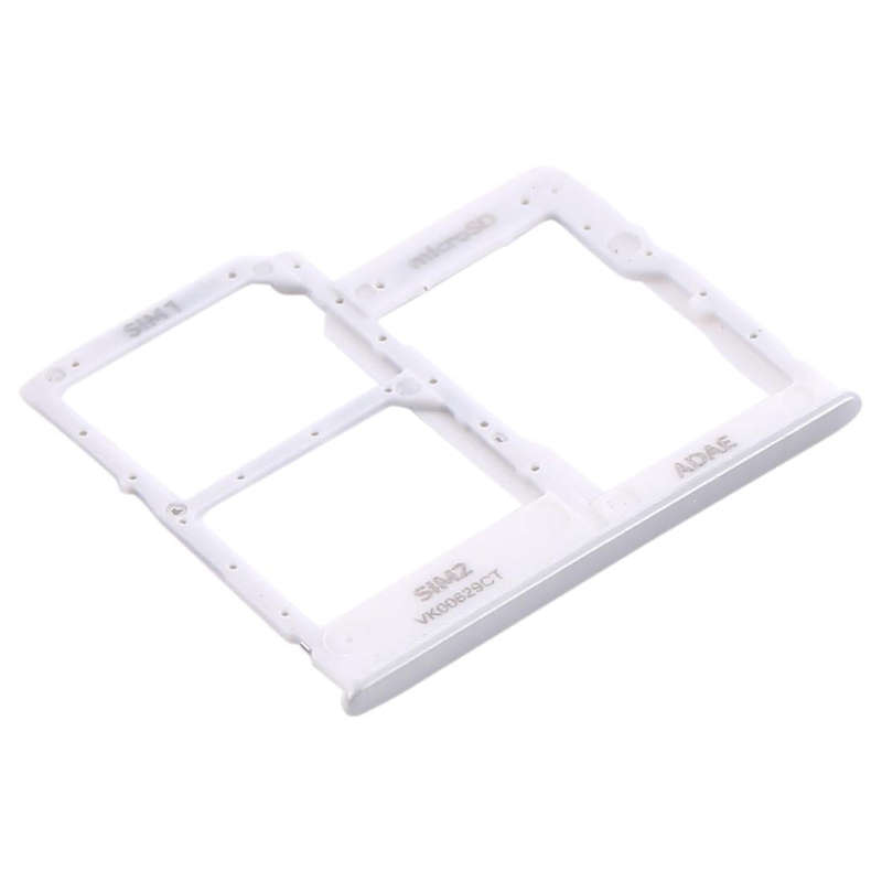 For Samsung Galaxy A41 / A415 SIM Card Tray + SIM Card Tray + Micro SD Card Tray (White)