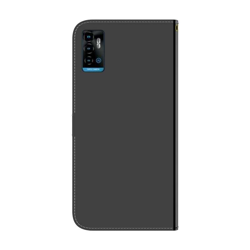 For ZTE Blade A72 / V40 Vita Imitated Mirror Surface Horizontal Flip Leather Phone Case(Black)