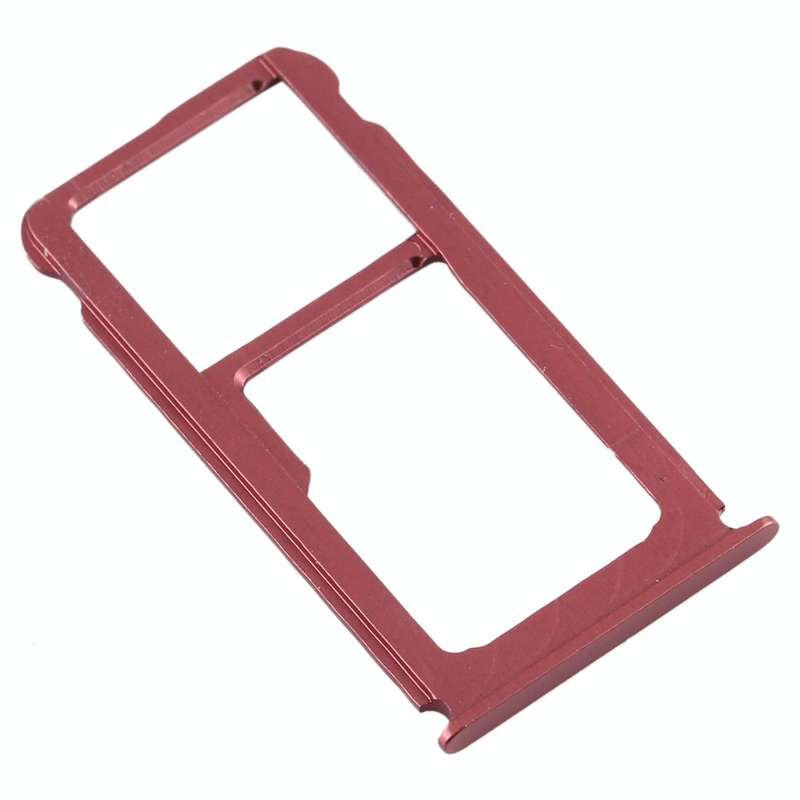 SIM Card Tray + SIM Card Tray / Micro SD Card Tray for Nokia 7 Plus TA-1062 (Purplish Red)
