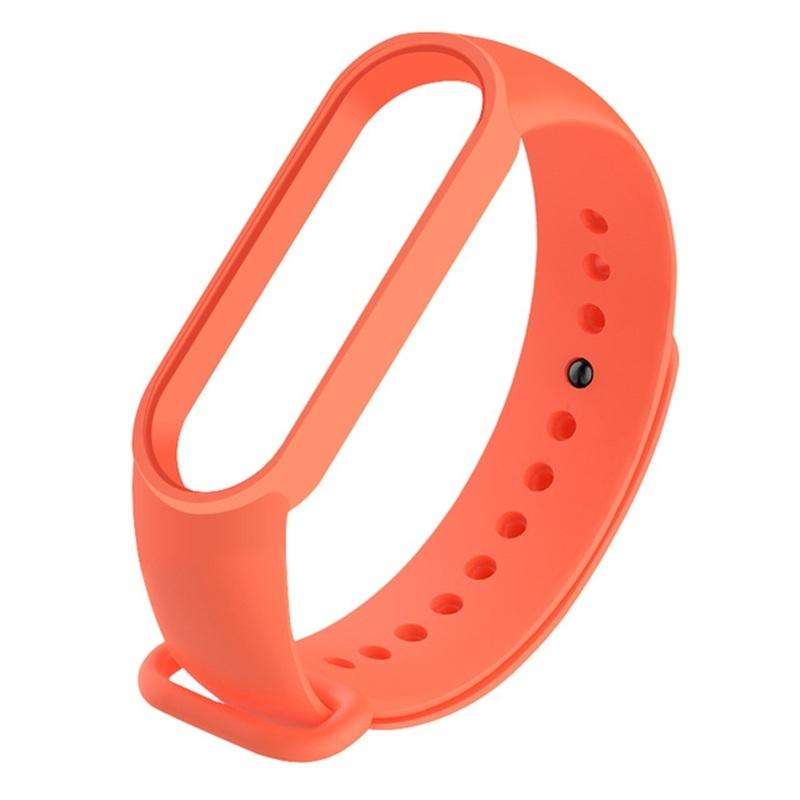 For Xiaomi Mi Band 6 (CA8856) Solid Color Silicone Watch Band(Orange)