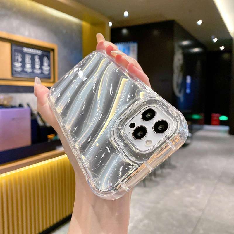 For iPhone SE 2022 /2020 / 8 / 7 Laser Sequin Waves TPU Phone Case(Transparent)