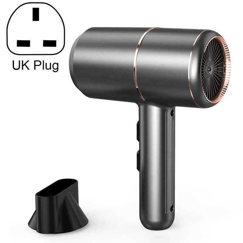 Home Dormitory Mute High-Power Hot And Cold Air Hair Dryer, 220V UK Plug(Grey)
