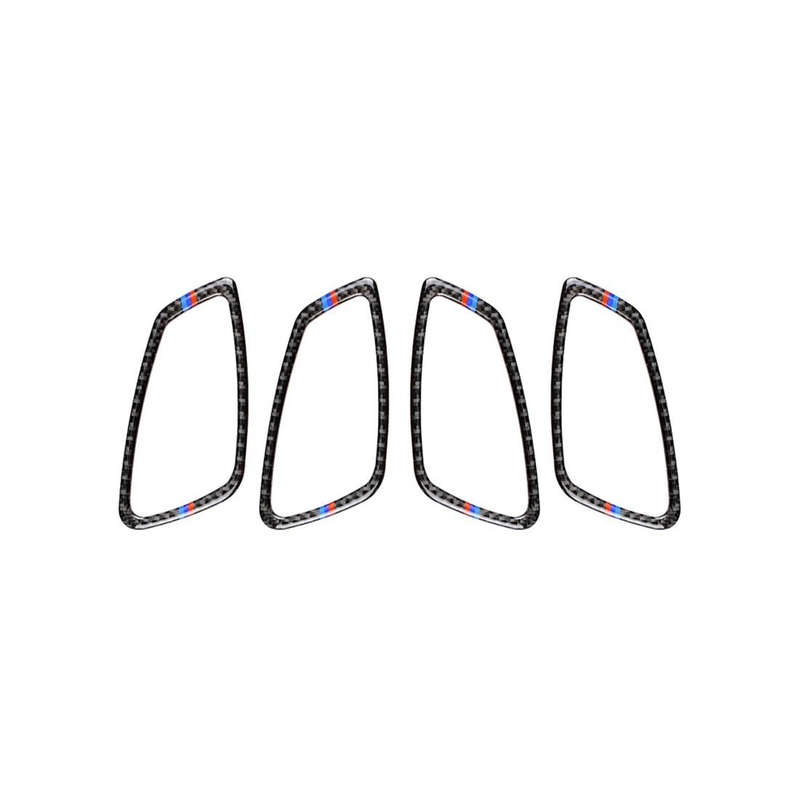 Three Color Carbon Fiber Car Door Handle Decorative Sticker for BMW E90 / 320i / 318i / 325i