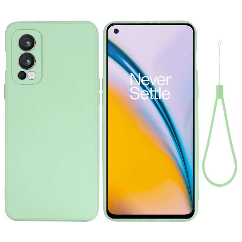 For OnePlus Nord 2 5G Solid Color Liquid Silicone Shockproof Full Coverage Protective Case(Green)
