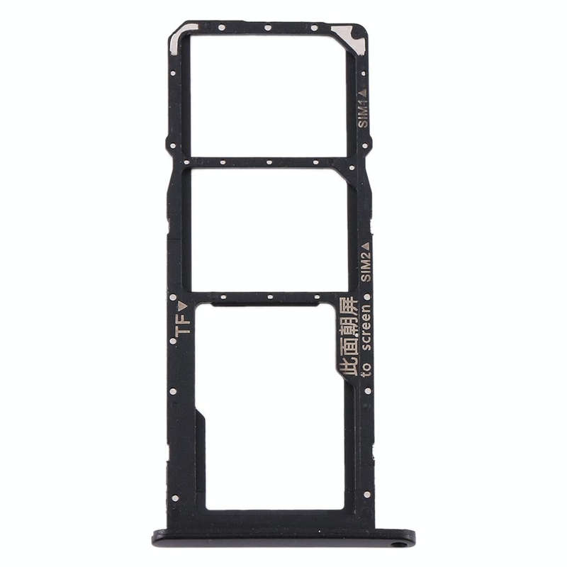 SIM Card Tray + SIM Card Tray + Micro SD Card Tray for Huawei Y6p (Black)