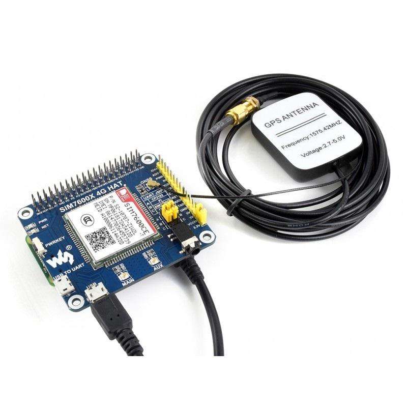 Waveshare 4G / 3G / 2G / GSM / GPRS / GNSS HAT for Raspberry Pi, LTE CAT4, for China
