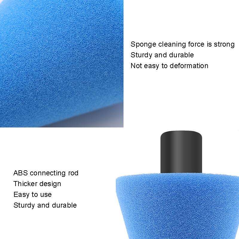 Car Cone Wheel Polishing Sponge M14 Detail Waxing Sponge Wheel(Blue)