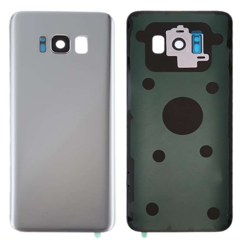 For Galaxy S8 / G950 Battery Back Cover with Camera Lens Cover & Adhesive (Silver)